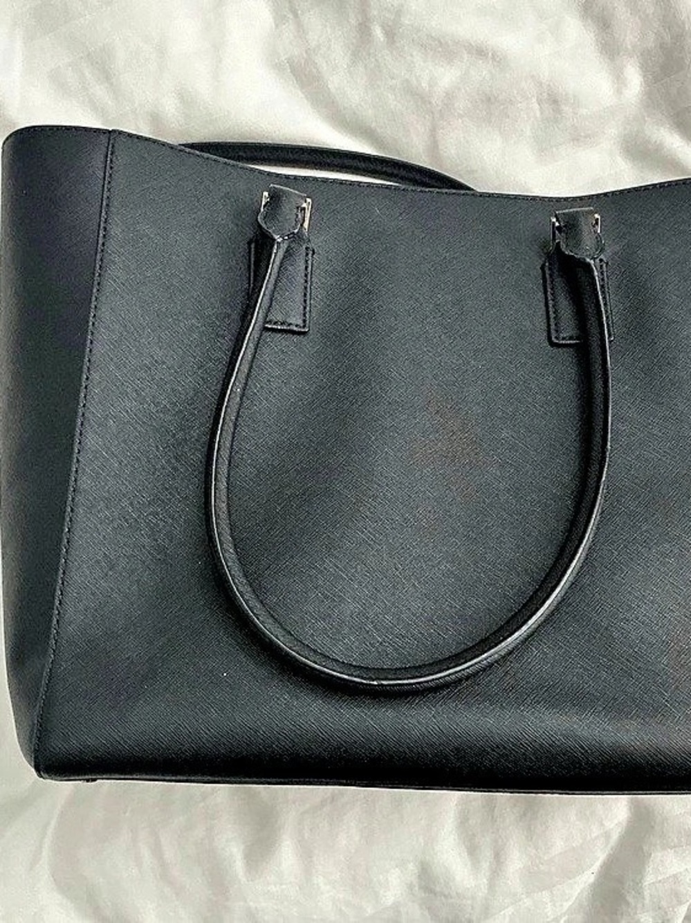 Kate Spade Black Saffiano-Style Tote